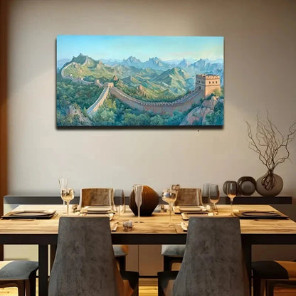 Great Wall Of China Yoga Wall Art Canvas Office Home Room Framed 120x60cm