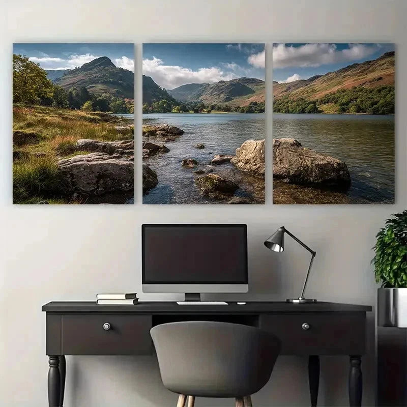 3pcs Vintage Hiking Nature Lover Perfect Wall Art Set Canvas Framed 50x70cm - High Quality Print 100% Australian Made Wall Canvas Ready to Hang