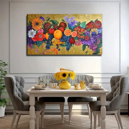 Flowers Fruits Decorative Wall Art Canvas Office Home Room Framed 120x60cm