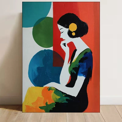 Henri Matisse Inspired Abstract Woman 60x90cm Metal Print Ready to Hang