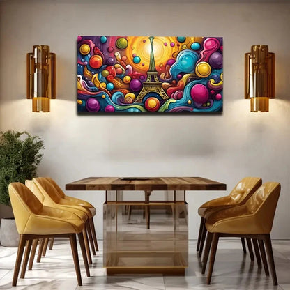 Abstract Cityscape Balloons Wall Art Canvas Office Home Room Framed 120x60cm