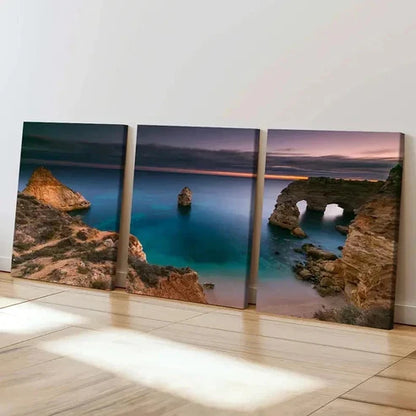 3pcs Portuguese Navy Beach Sea Modern  Wall Art Set Canvas Unframed - High Quality Print 100% Australian Made Wall Canvas