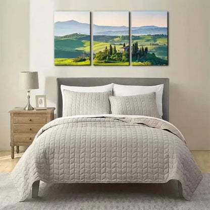 3pcs Vibrant Italian Countryside Scenery Wall Art Canvas Unframed - High Quality Print 100% Australian Made Wall Canvas