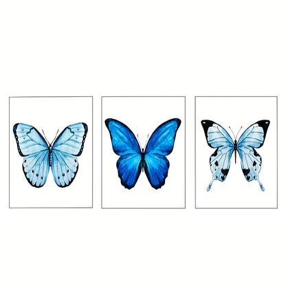 3pcs Butterfly Set Abstract Decor   Wall Art Set Canvas Framed 50x70cm - High Quality Print 100% Australian Made Wall Canvas Ready to Hang - Bella Home Decor