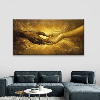 The Eternal Connection Wall Art Canvas Office Home Room Framed 120x60cm
