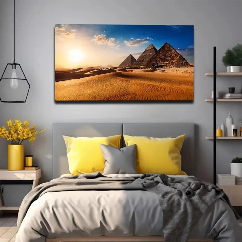 Beautiful Design Pyramid Wall Art Canvas Office Home Room Framed 120x60cm