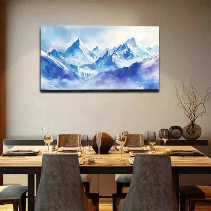 The Meandering Snow-Capped Wall Art Canvas Office Home Room Framed 120x60cm