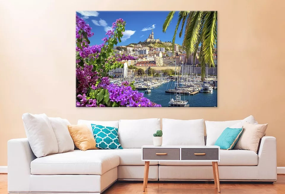 City Of Marseille Harbor Wall Art Decor 100% Australian Made - Bella Home Decor