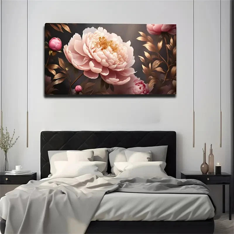 Green Leaves And Buds Wall Art Canvas Office Home Room Framed 120x60cm