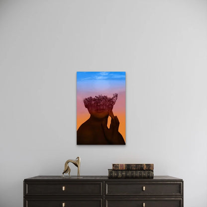 Fading Forest – Surreal Portrait Metal Print Ready to Hang