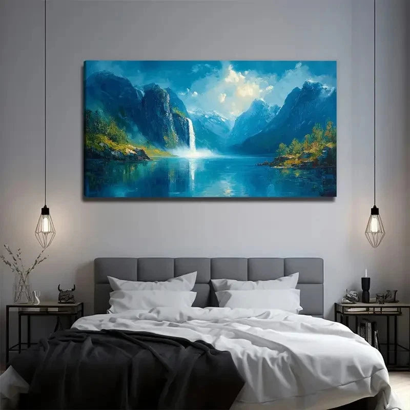 A Delightful Landscape Nature Wall Art Canvas Office Home Room Framed 120x60cm