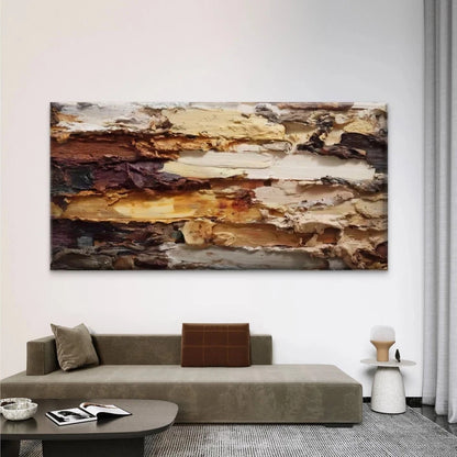 Abstract Layered Brushstroke Wall Art Canvas Office Home Room Framed 120x60cm