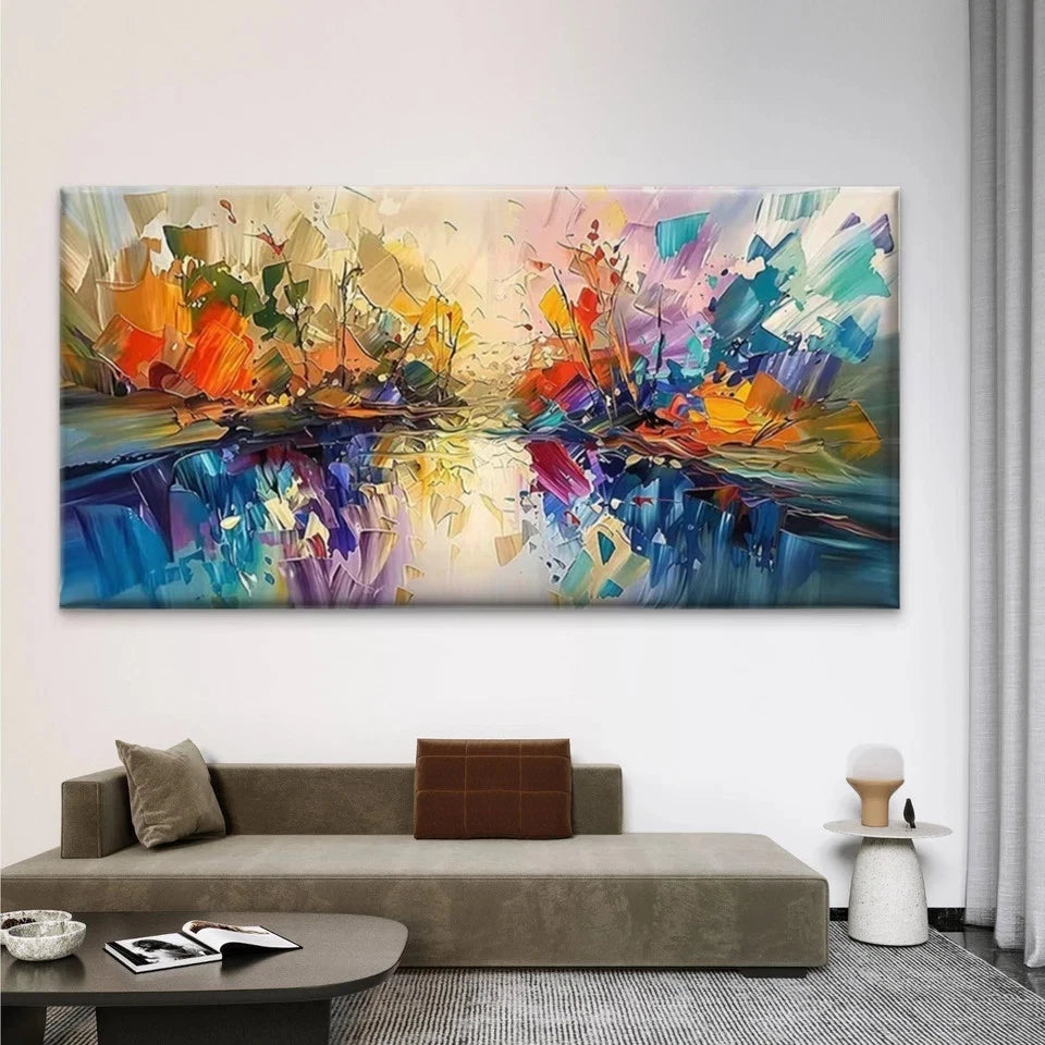 Abstract Colorful CWall Art Canvas Office Home Room Framed 120x60cm