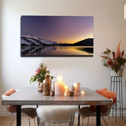 Peaceful Sky And Lake Happy Wall Art Canvas Office Home Room Framed 120x60cm