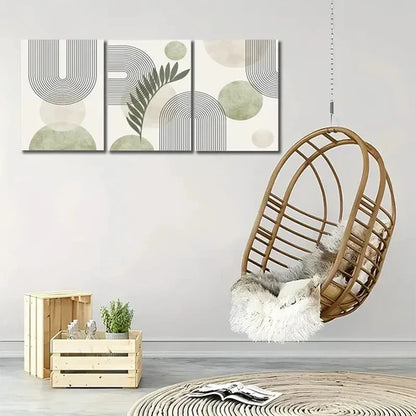 3pcs Modern Abstract Geometric Wall Art Set Canvas Unframed - High Quality Print 100% Australian Made Wall Canvas