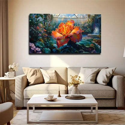 Magical Flower Unique Aesthetic Wall Art Canvas Office Home Room Framed 120x60cm