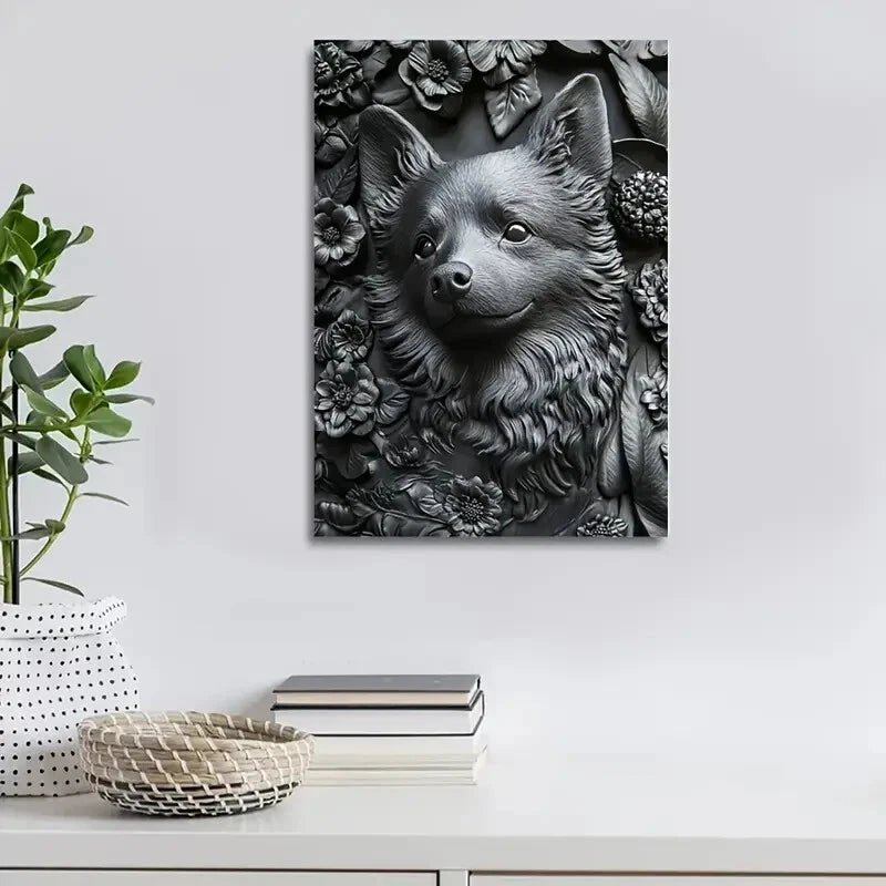 Featuring Simon Among Flower Painting 40x60cm Metal Print Ready to Hang - Bella Home Decor