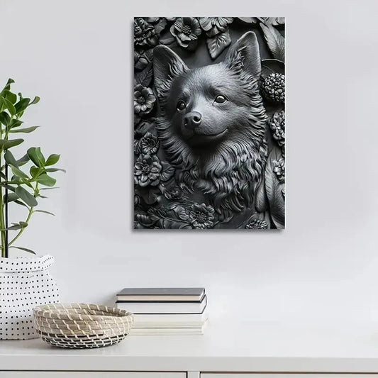 Featuring Simon Among Flower Painting 40x60cm Metal Print Ready to Hang - Bella Home Decor