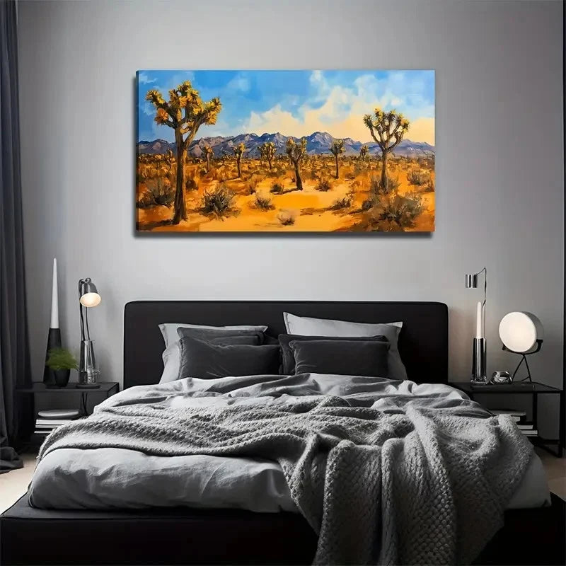 Vibrant Desert Landscape Wall Art Canvas Office Home Room Framed 120x60cm