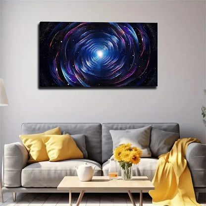 Vibrant Cosmic Galaxy Design Wall Art Canvas Office Home Room Framed 120x60cm