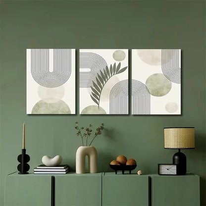 3pcs Modern Abstract Geometric Wall Art Set Canvas Unframed - High Quality Print 100% Australian Made Wall Canvas