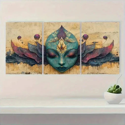 3pcs Sage Green and Lavender S Wall Art Set Canvas Unframed - High Quality Print 100% Australian Made Wall Canvas