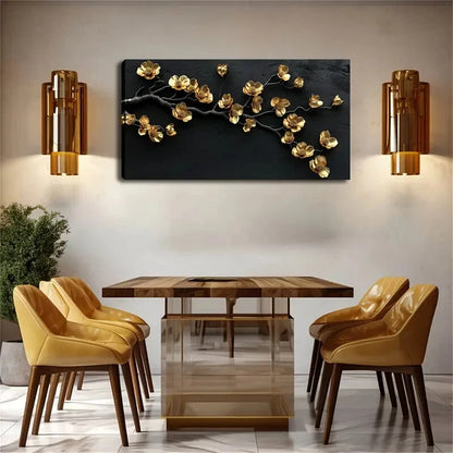 The Iron Material Magnolcia Wall Art Canvas Office Home Room Framed 120x60cm - Bella Home Decor