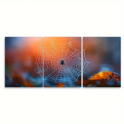 3pcs Eerie Fog Spider Web Y Wall Art Set Canvas Framed 40x60cm - High Quality Print 100% Australian Made Wall Canvas Ready to Hang - Bella Home Decor