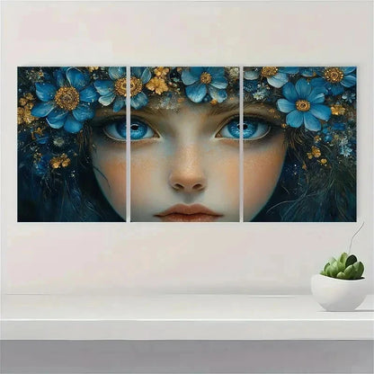 3pcs The Clairvoyant Fine Whimsical Perfect Wall Art Set Canvas Framed 50x70cm - High Quality Print 100% Australian Made Wall Canvas Ready to Hang