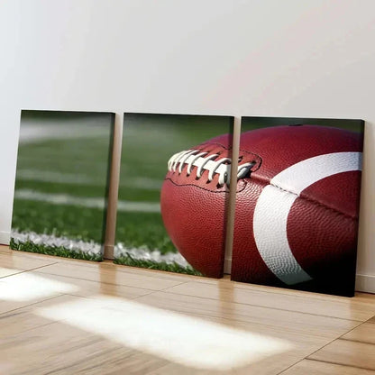 3pcs Sports Themed Art Rugby Decoration Wall Art Set Canvas Framed 50x70cm - High Quality Print 100% Australian Made Wall Canvas Ready to Hang