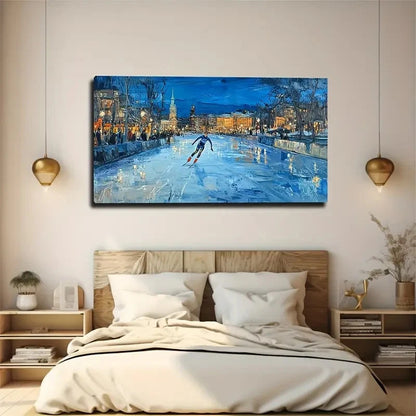 Speed Skating Creative Wall Art Canvas Office Home Room Framed 120x60cm