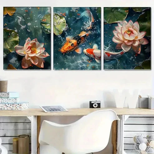 3pcs Abstract Purple Swirl Modern Fluid Perfect Wall Art Canvas Unframed – High Quality Print 100% Australian Made Wall Canvas - Bella Home Decor