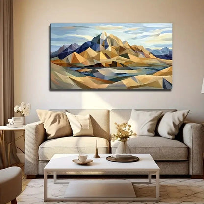 High Mountain Perfect Wall Art Canvas Office Home Room Framed 120x60cm