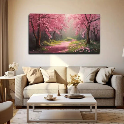 Woods Romantic Trees Wall Art Canvas Office Home Room Framed 120x60cm