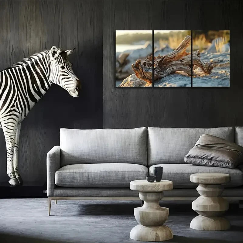 3pcs Modern Beach Landscape Wall Art Set Canvas Framed 50x70cm - High Quality Print 100% Australian Made Wall Canvas Ready to Hang