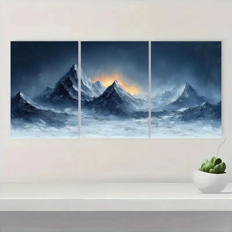 3pcs Gray Minimalist Boho Home Decor GM Wall Art Set Canvas Framed 50x70cm - High Quality Print 100% Australian Made Wall Canvas Ready to Hang