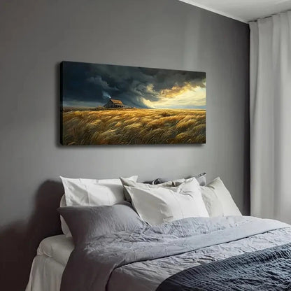 Scarecrow Stormy Sky Perfect Wall Art Canvas Office Home Room Framed 120x60cm - Bella Home Decor