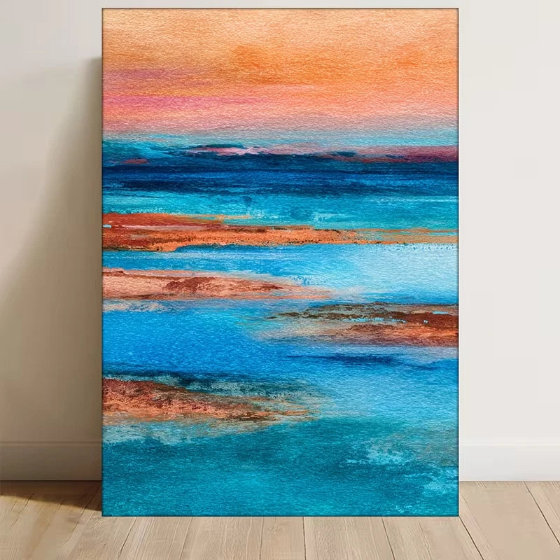 Abstract Coastal Landscape Metal Print Ready to Hang