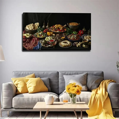 Middle Eastern Or Mediterranean Wall Art Canvas Office Home Room Framed 120x60cm - Bella Home Decor