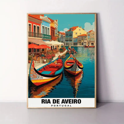 Ria De Aveiro Portugal Travel Poster Print Wall Art