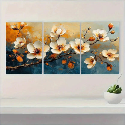 3pcs Almond Blossoms Van Gogh Metal Print Ready to Hang Art - Bella Home Decor