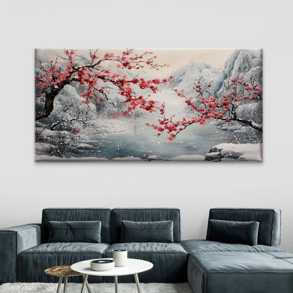 Flowers Wonderful Harmony Wall Art Canvas Office Home Room Framed 120x60cm - Bella Home Decor
