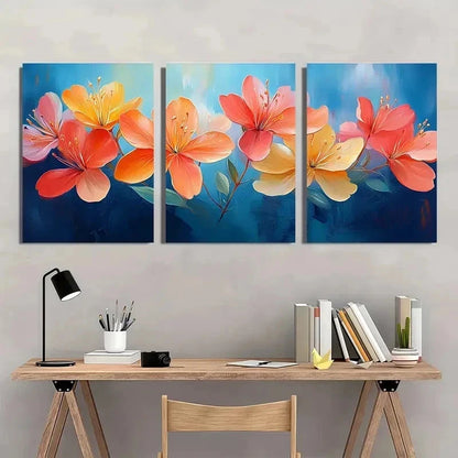 3pcs Colorful Flower Honeysuckle Décor Perfect Wall Art Set Canvas Framed 40x60cm - High Quality Print 100% Australian Made Wall Canvas Ready to Hang - Bella Home Decor