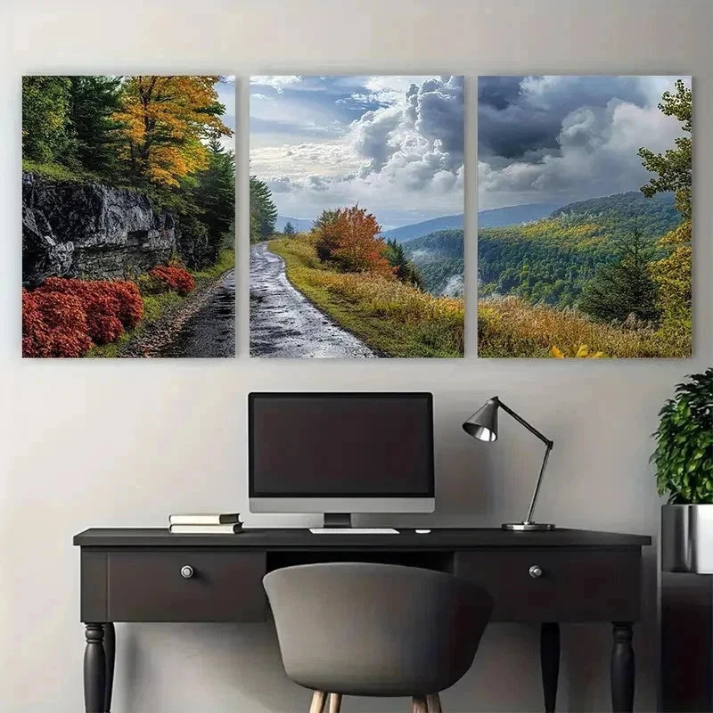3pcs Mid-Atlantic Travel Décor Scenic Perfect Wall Art Set Canvas Framed 50x70cm - High Quality Print 100% Australian Made Wall Canvas Ready to Hang