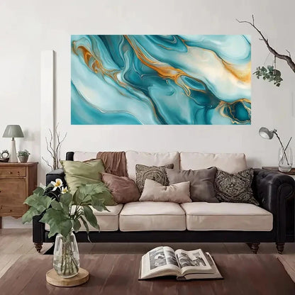 Swirl Abstract Color Mixing Wall Art Canvas Office Home Room Framed 120x60cm
