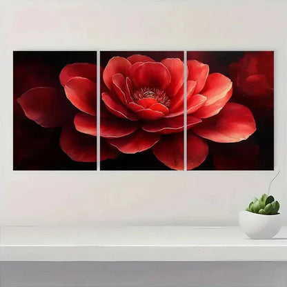 3pcs Luxurious Home Decor, Classy Floral Wall Art Set Canvas - High Quality Print 100% Australian Made Wall Canvas