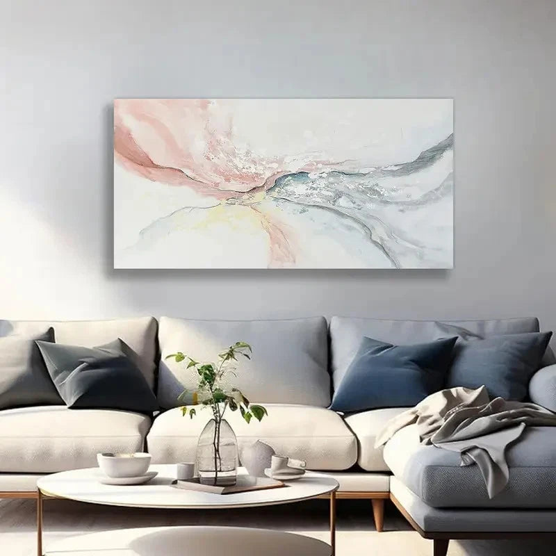 Bohemian Abstract Oil Painting Wall Art canvas office home room framed 120x60cm