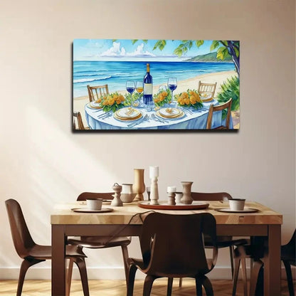 Bohemian Modern Beach Wall Art Canvas Office Home Room Framed 120x60cm