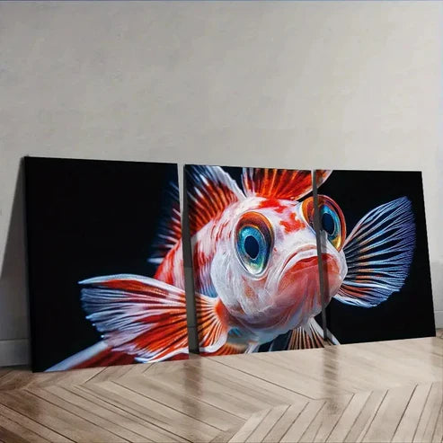 3pcs Fish Wall Art Set Canvas Unframed – High Quality Print 100% Australian Made Wall Canvas - Bella Home Decor