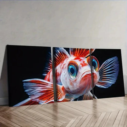 3pcs Fish Wall Art Set Canvas Unframed – High Quality Print 100% Australian Made Wall Canvas - Bella Home Decor